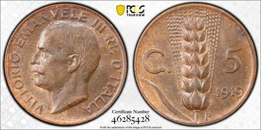 1919-R 5C MS63BN