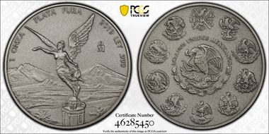 2019-Mo Onza Libertad Ag - Antiqued SP70