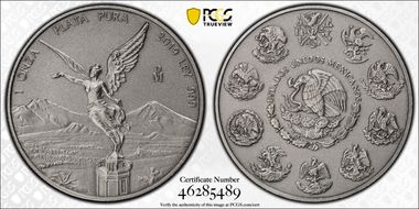 2019-Mo Onza Libertad Ag - Antiqued SP70