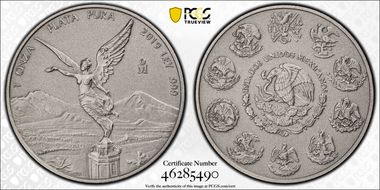 2019-Mo Onza Libertad Ag - Antiqued SP70