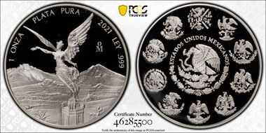 2021-Mo Onza Libertad  Ag PR69DCAM