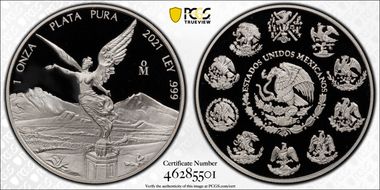 2021-Mo Onza Libertad  Ag PR69DCAM