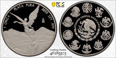 2015-Mo Onza Libertad  Ag PR69DCAM