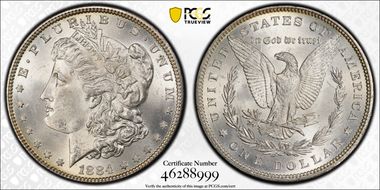 1884 $1 VAM 2A, Partial E Rev MS64