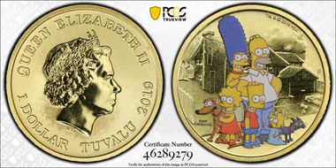 2019-P $1 The Simpsons MS70