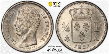 1827-A 1/4 Fr Gad-353 MS62