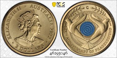 2022-C $2 Peacekeeping Colorized MS69