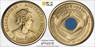 2022-C $2 Peacekeeping Colorized MS68