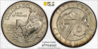 1976-D Medal D1976-1b Colorado Centennial PR67DCAM