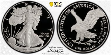 2022-W  $1 Silver Eagle PR70DCAM
