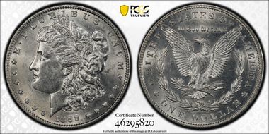 1889 $1 AU58