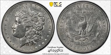 1900 $1 VAM 24, Doubled Wing N1
