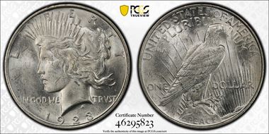 1923-D $1 MS62