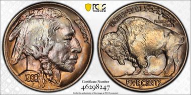 1938-D 5C Buffalo MS68