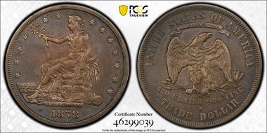 1878-S T$1 Trade VF35