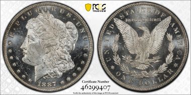 1887-O $1 MS62DMPL