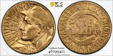 1915-S G$1 Panama-Pacific MS65