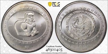1997-Mo 5 Peso Vasija MS66