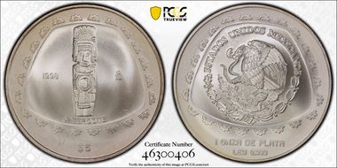 1998-Mo 5 Peso Sacerdote KM-664 Ag MS68