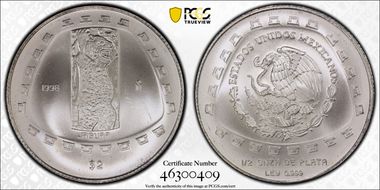 1998-Mo 2 Peso Jaguar MS68