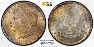 1878-S $1 VAM 17A, Denticle Clash MS65