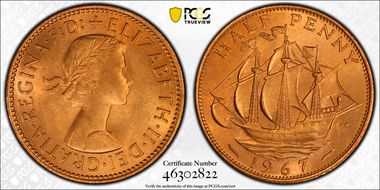 1967 1/2D S-4158 MS66RD