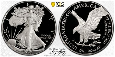 2021-S $1 Silver Eagle - Type 2 PR70DCAM