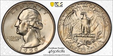 1959-D 25C MS64