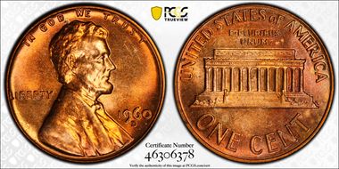 1960-D 1C Large Date MS64RD