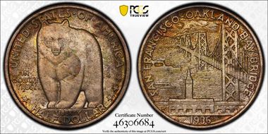 1936-S 50C Bay Bridge MS65