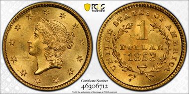 1853 G$1 MS64
