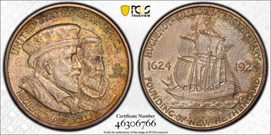 1924 50C Huguenot MS64