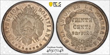 1875-PTS FE 20C KM-159.1  Ag MS64