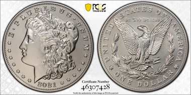 2021-S $1 Morgan Dollar 100th Anniversary MS69