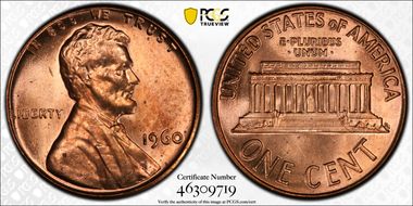 1960 1C Large Date MS64RD