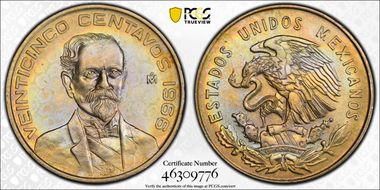 1966-Mo 25C Closed beak MS65