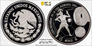 2006-Mo 5 Peso FIFA World Cup PR69DCAM