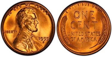 1955-S 1C MS67RD