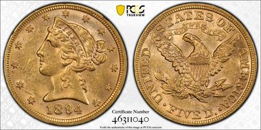 1894 $5 MS61