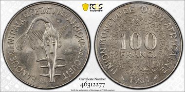 1981 100 Fr MS66