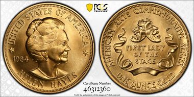 1984 AV Medal Helen Hayes MS67