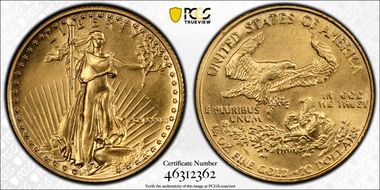 1987 $10 Gold Eagle MS68