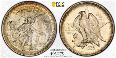 1935-D 50C Texas MS66+