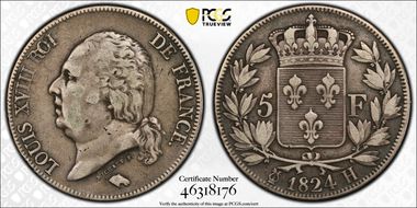 1824-H 5 Fr Gad-614 VF35