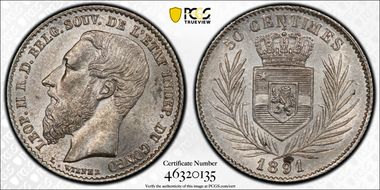 1891 50C MS64