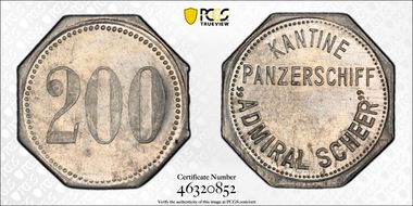 No Date Tk 200 Pfg Menzel-18183.6 Al Admiral Scheer MS64