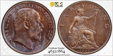 1909 1/4D S-3992 Blackened finish MS63