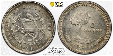 1949 5C KM-255 Short Tail w/Dashes  Kapok Tree MS65
