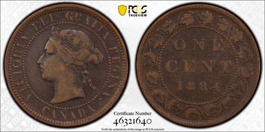 1884 1C Obverse OC1 VF35BN