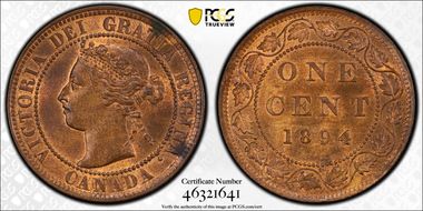 1894 1C Thick 4 MS63RB